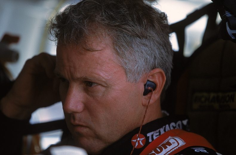 Ricky Rudd gears up in driver seat before a race.