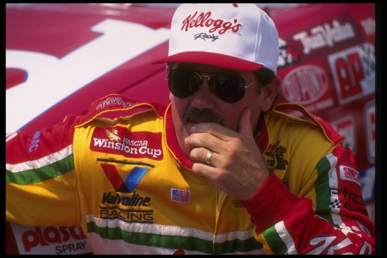 Terry Labonte looks on during practice