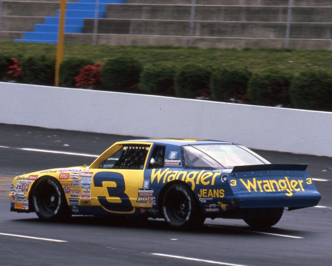 Dale Earnhardt drives No. 3 Wrangler Chevrolet.