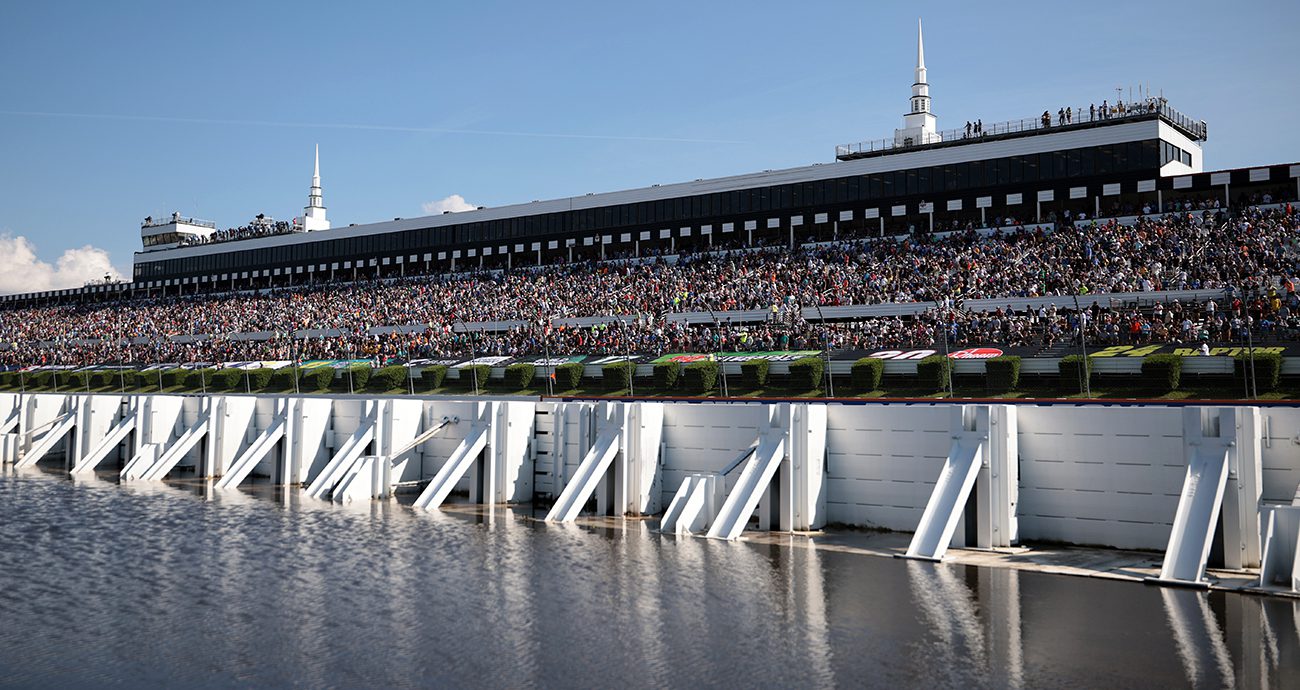 General view of Pocono Raceway during a NASCAR event.