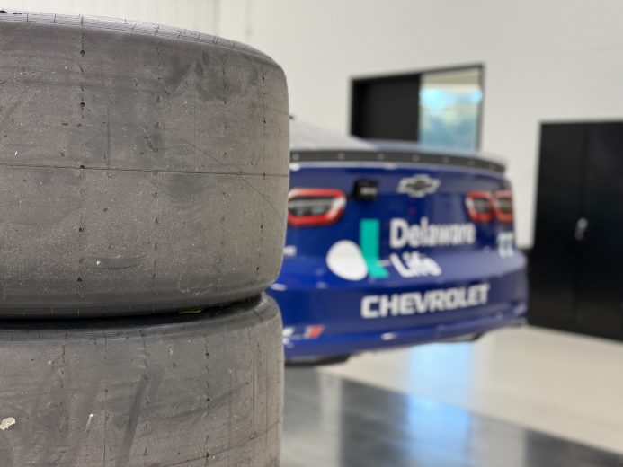 a look at tires and bumper of carson hocever car