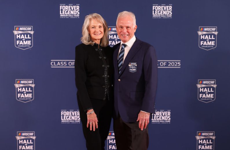 Ricky Rudd and his wife pose for a photo.