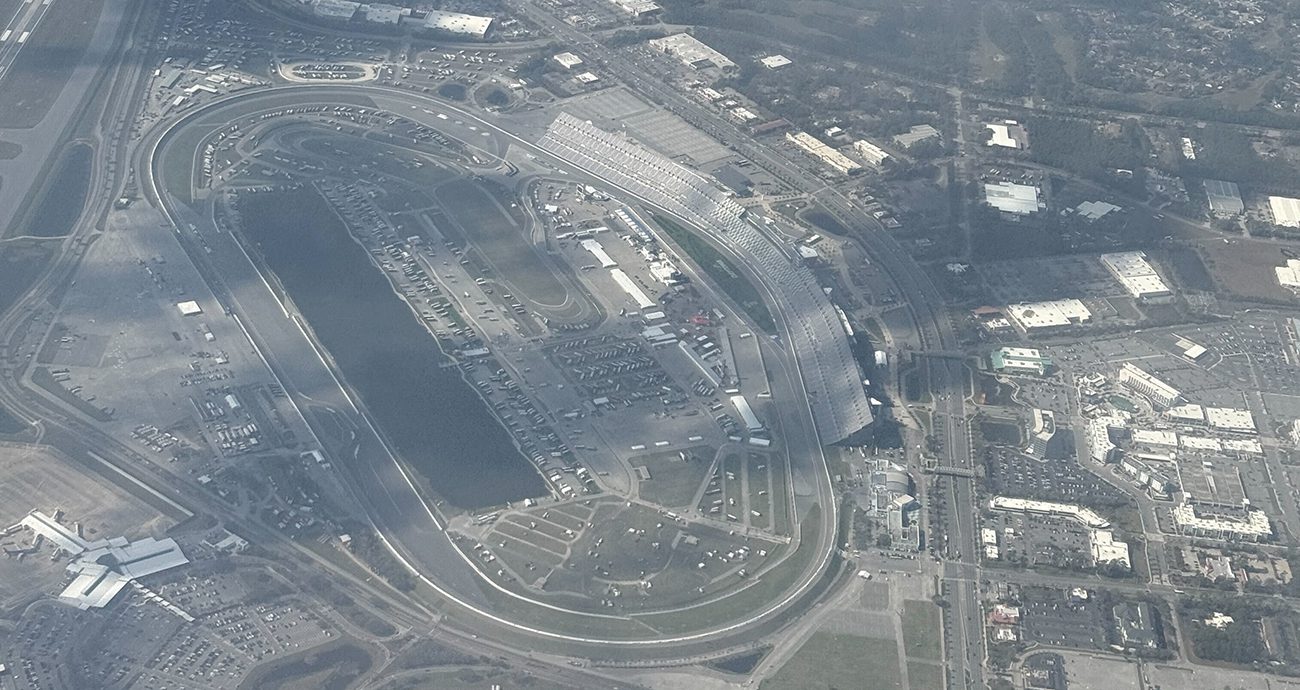 Aerial view of Daytona International Speedway