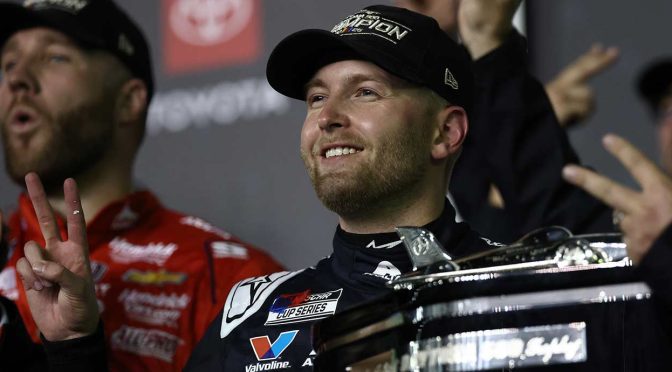 Featured image for ‘Not all luck’: Byron threads needle, enters Daytona ether with back-to-back 500s