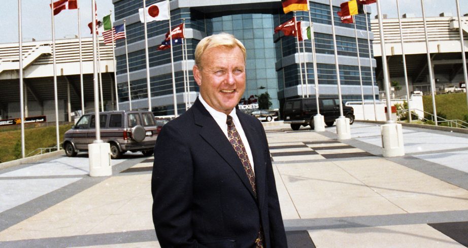 H. A. Humpy Wheeler pictured in 1991 in front of Charlotte Motor Speedway.