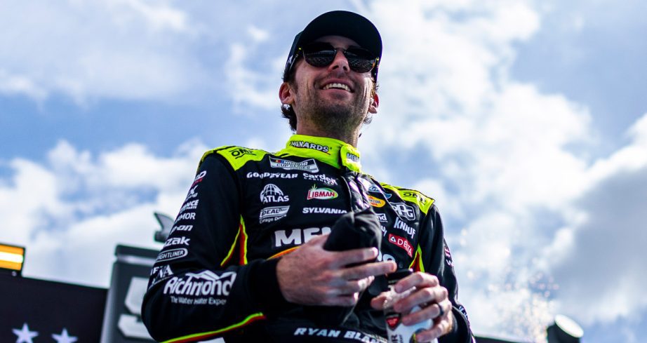Ryan Blaney smiles before a NASCAR Cup Series race.