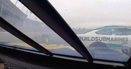 In-car camera: Chase Elliott goes for spin late in Stage 2