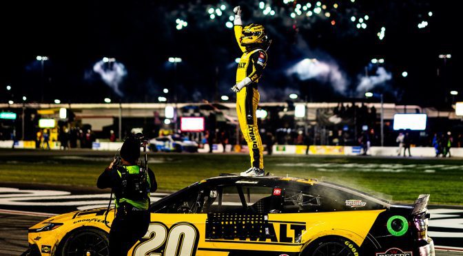 Featured Image for Christopher Bell holds off Hocevar, Larson in overtime for Atlanta win