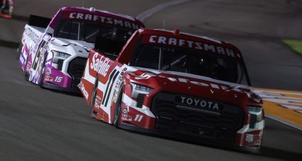 Tanner Gray sees potential first Truck victory slip in waning laps at Las Vegas 