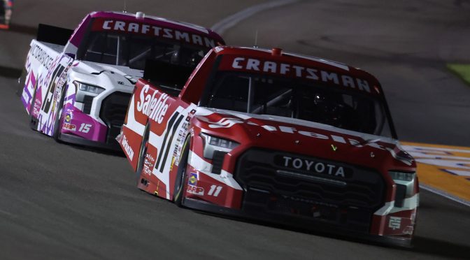 Tanner Gray sees potential first Truck victory slip in waning laps at Las Vegas 