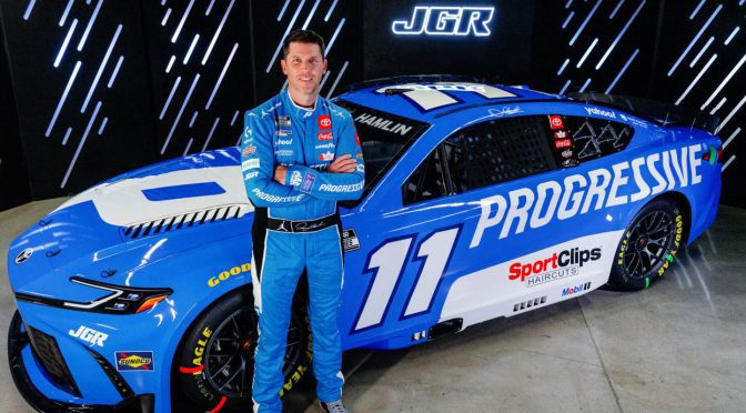 Featured image for Progressive Insurance teams with Denny Hamlin and Joe Gibbs Racing