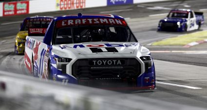 Corey Heim drives at Martinsville Speedway.