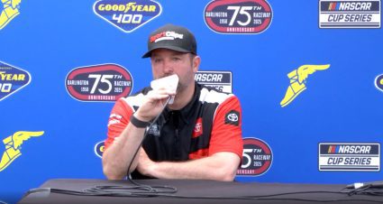 Chris Gayle on Darlington money stop, No. 11 pit crew