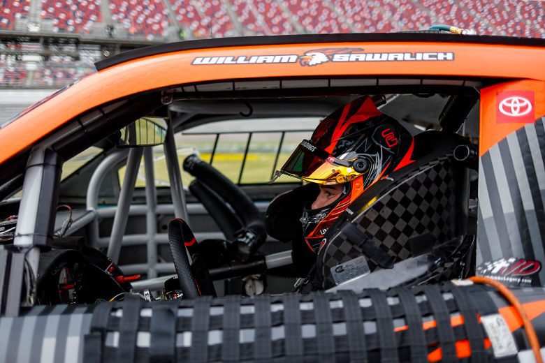 William Sawalich prepares to qualify at Talladega.
