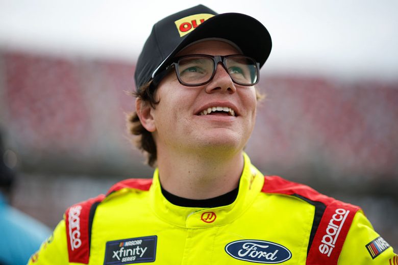 Sheldon Creed looks on at Talladega.