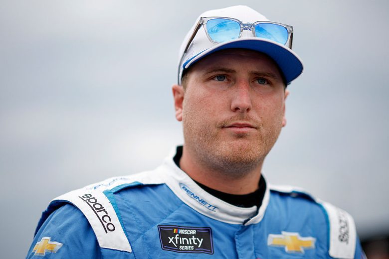 Austin Hill looks on at Talladega.
