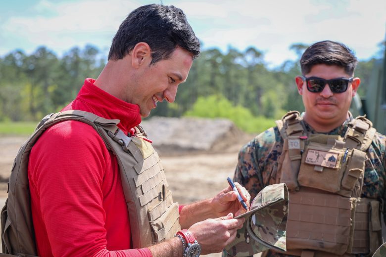 Joey Logano's Mission 600 trip at Camp Lejeune.
