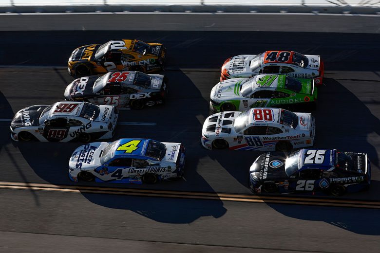 A general view of racing at Talladega.