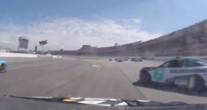 In-car camera: Blaney wrecks out early at Talladega