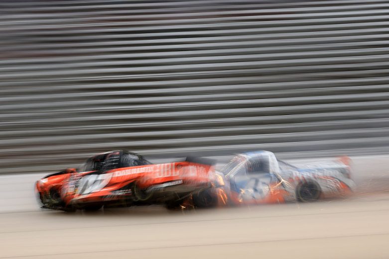 Gio Ruggiero and Kaden Honeycutt wreck at Texas.