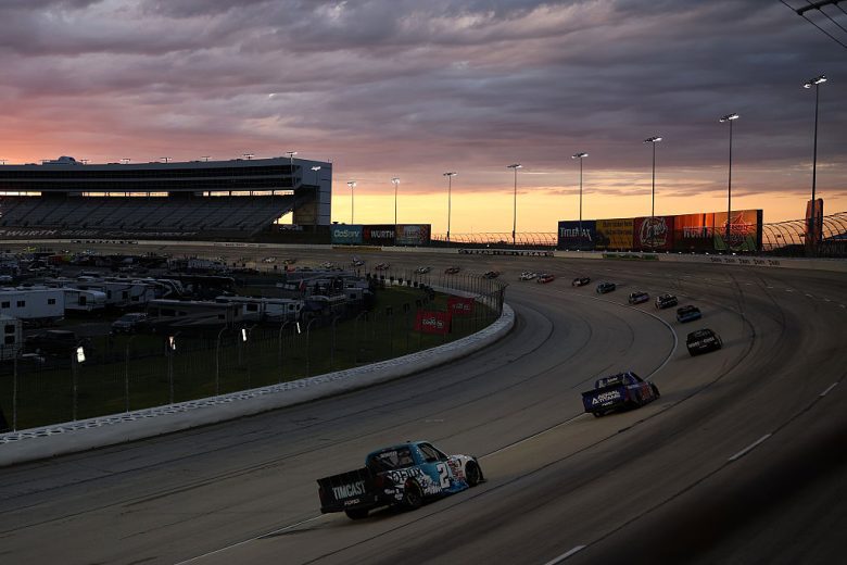 A general view of racing at Texas.