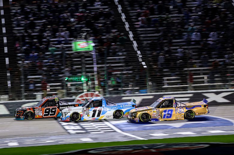 Ben Rhodes, Corey Heim and Daniel Hemric race at Texas.