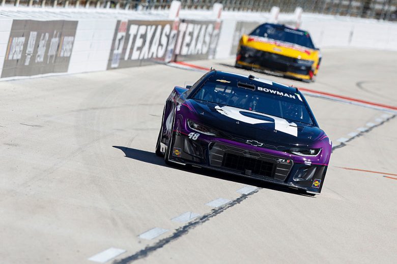 Alex Bowman drives at Texas.