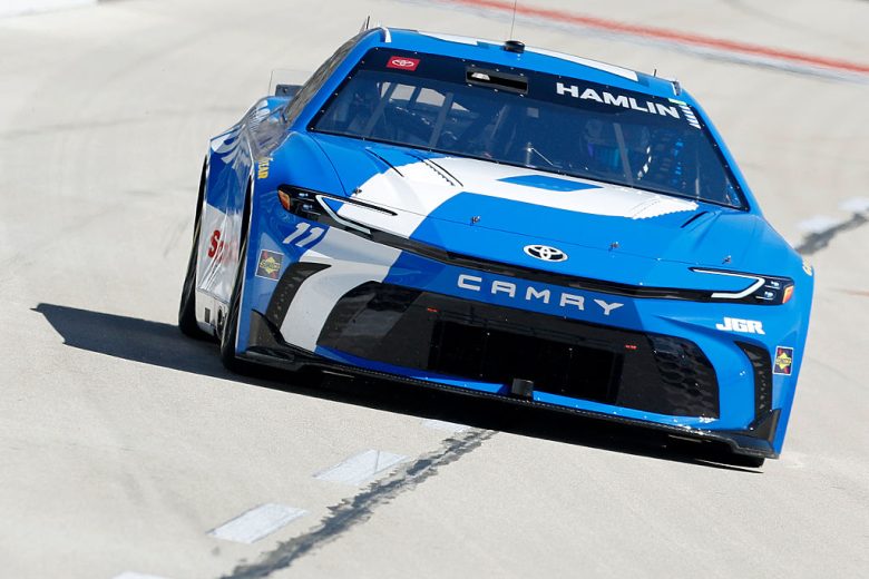 Denny Hamlin drives at Texas.