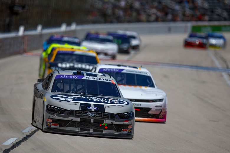 Harrison Burton drives at Texas.