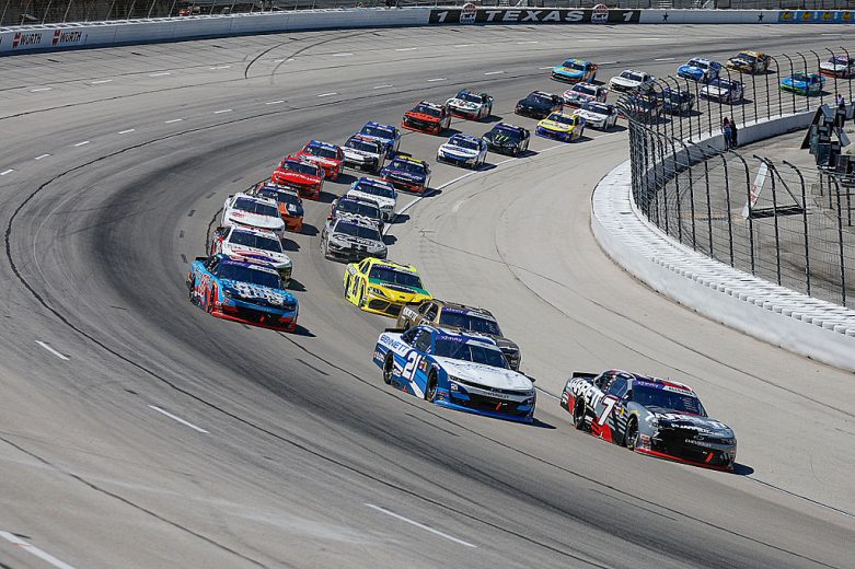 A general view of racing at Texas.