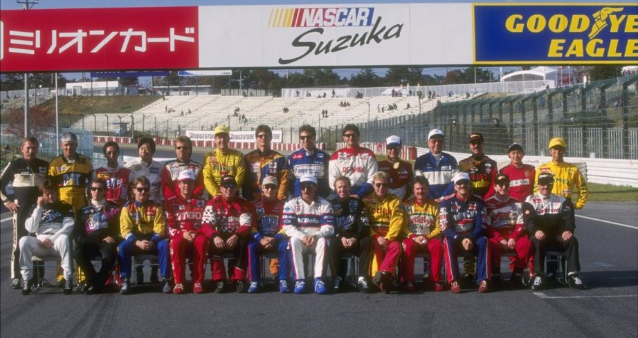 NASCAR Cup Series drivers poses for a photo at Suzuka Circuitland.