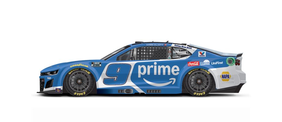 Chase Elliott's paint scheme for Kansas.