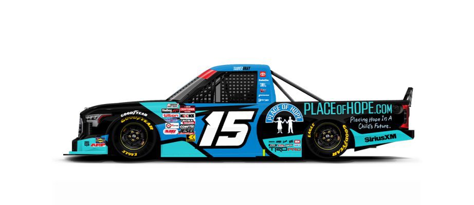 Tanner Gray's paint scheme for Kansas.