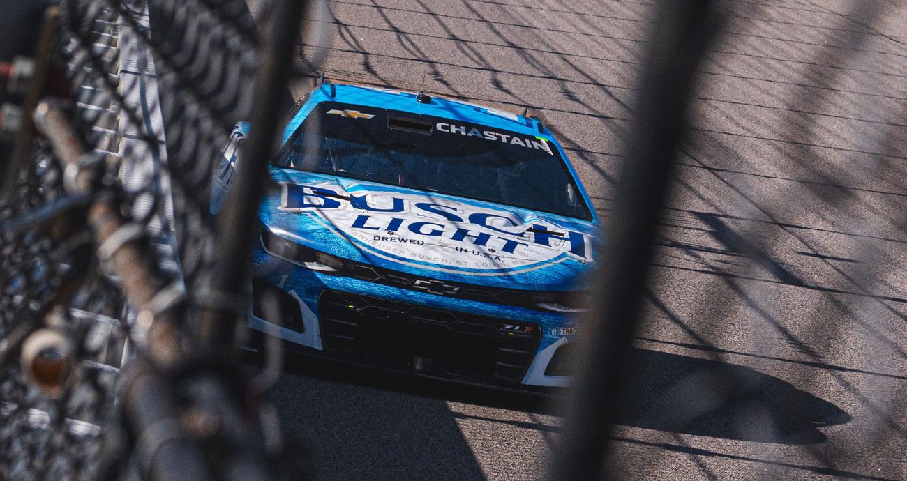 Ross Chastain races at Kansas.