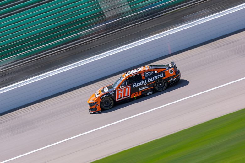 Ryan Preece drives at Kansas.