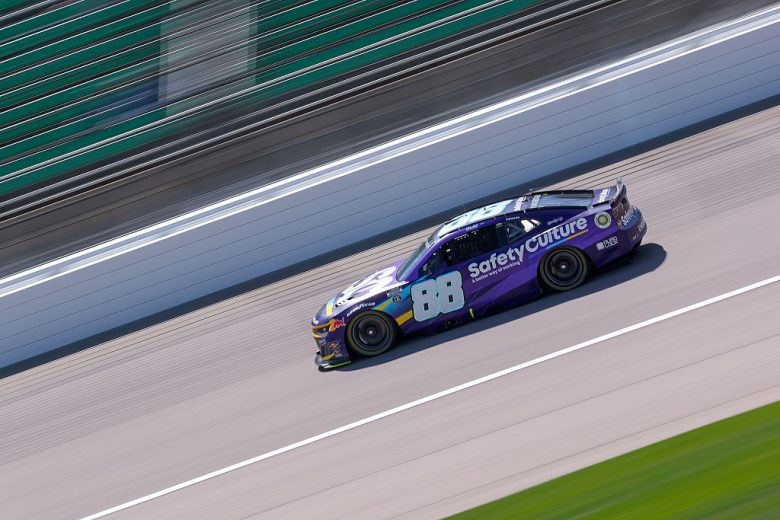 Shane van Gisbergen drives at Kansas.
