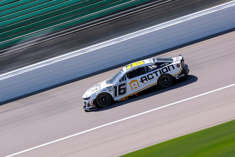 AJ Allmendinger drives at Kansas.
