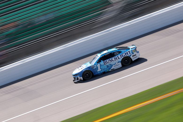 Ross Chastain drives at Kansas.