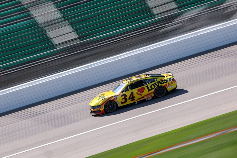 Todd Gilliland drives at Kansas.