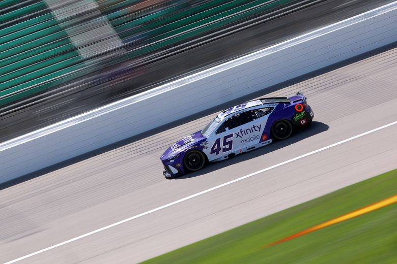 Tyler Reddick drives at Kansas.