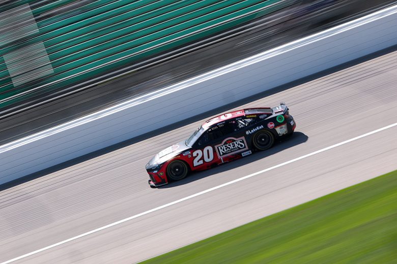 Christopher Bell drives at Kansas.