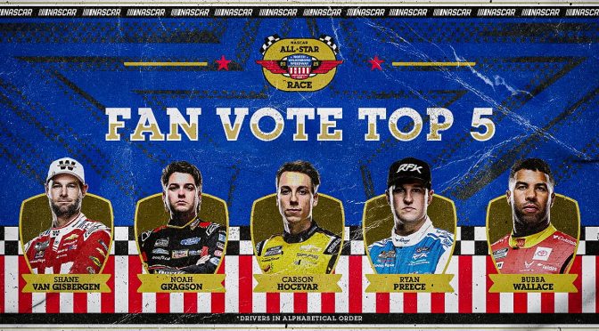 Featured image for Top five drivers revealed in 2025 All-Star Race Fan Vote