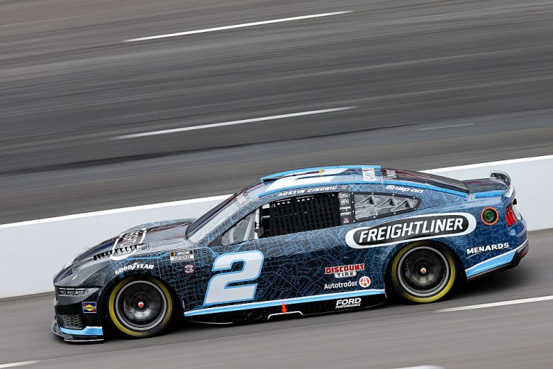 Austin Cindric drives at North Wilkesboro.