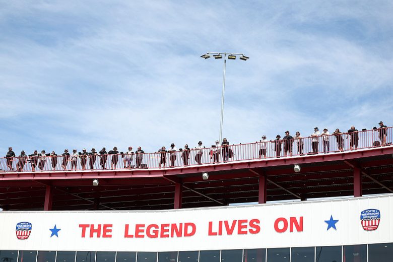 The spotter's stand at North Wilkesboro.