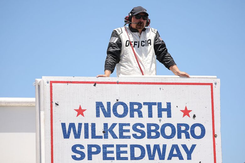 An official looks on at North Wilkesboro.