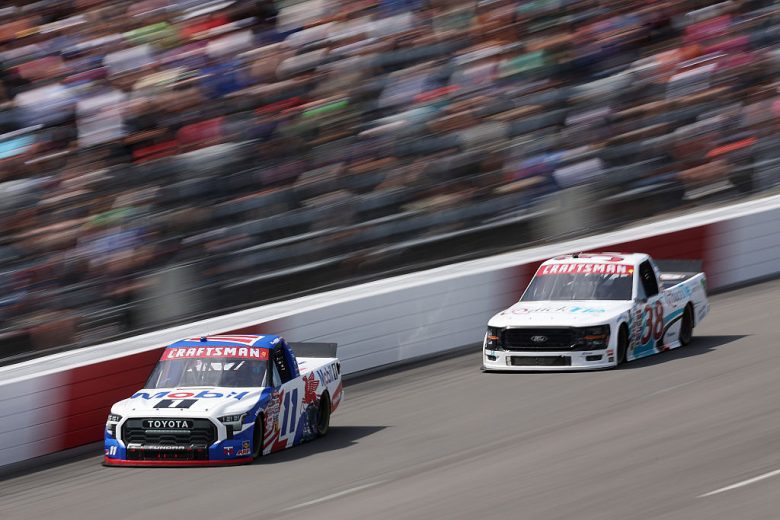 Corey Heim and Chandler Smith race at North Wilkesboro.