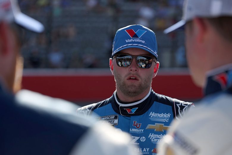 William Byron looks on at North Wilkesboro.