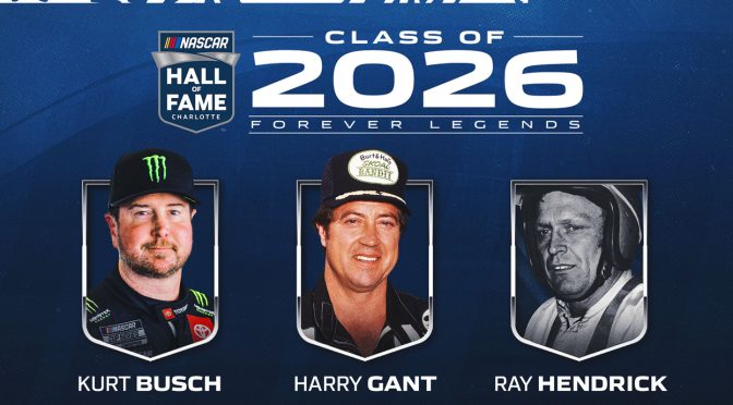 Featured image for Kurt Busch, Harry Gant, Ray Hendrick elected to NASCAR Hall of Fame Class of 2026; Wheeler named Landmark Award winner