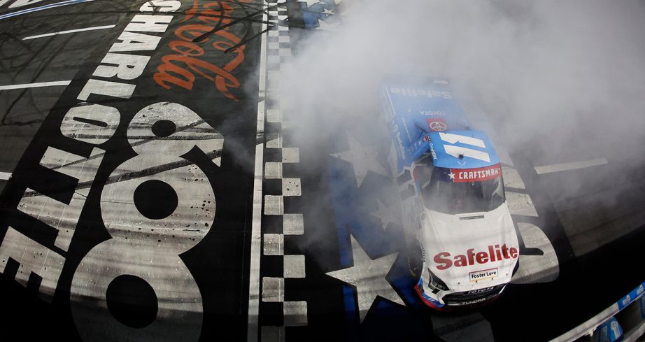 corey heim celebrates his nascar craftsman truck series win at charlotte