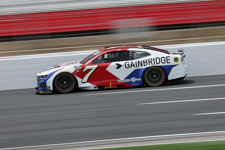 Justin Haley drives at Charlotte.
